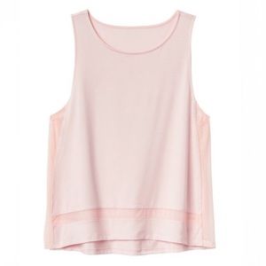 Athleta Essence Mesh Pink Tank Top